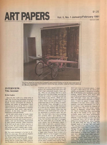ART PAPERS 04.06 - Nov/Dec 1980 - SOLD OUT